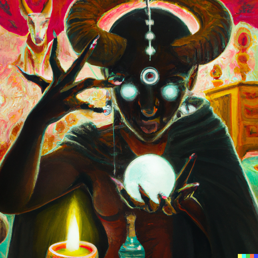 Scrying into a crystal ball