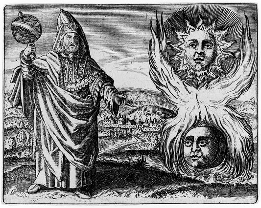 Alchemical engraving — the philosopher's stone