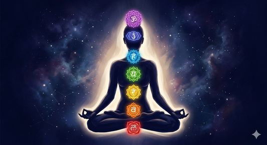 Chakra body diagram — the seven centers, plainly