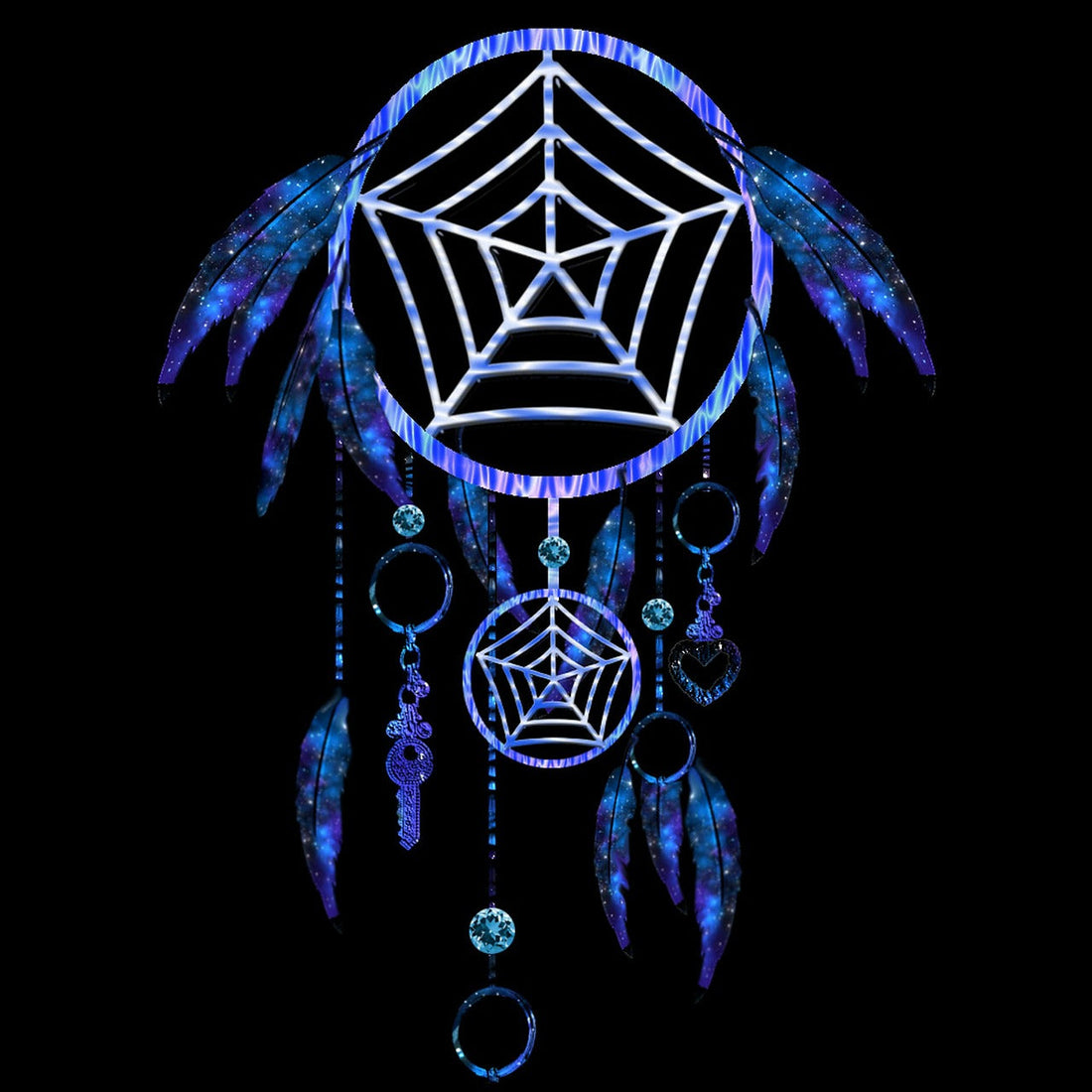 A dreamcatcher catching the morning light
