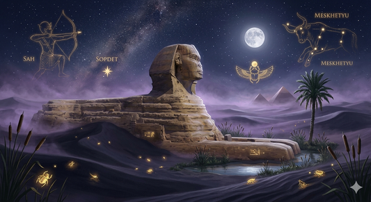 Egyptian sphinx at midnight — the unanswered question