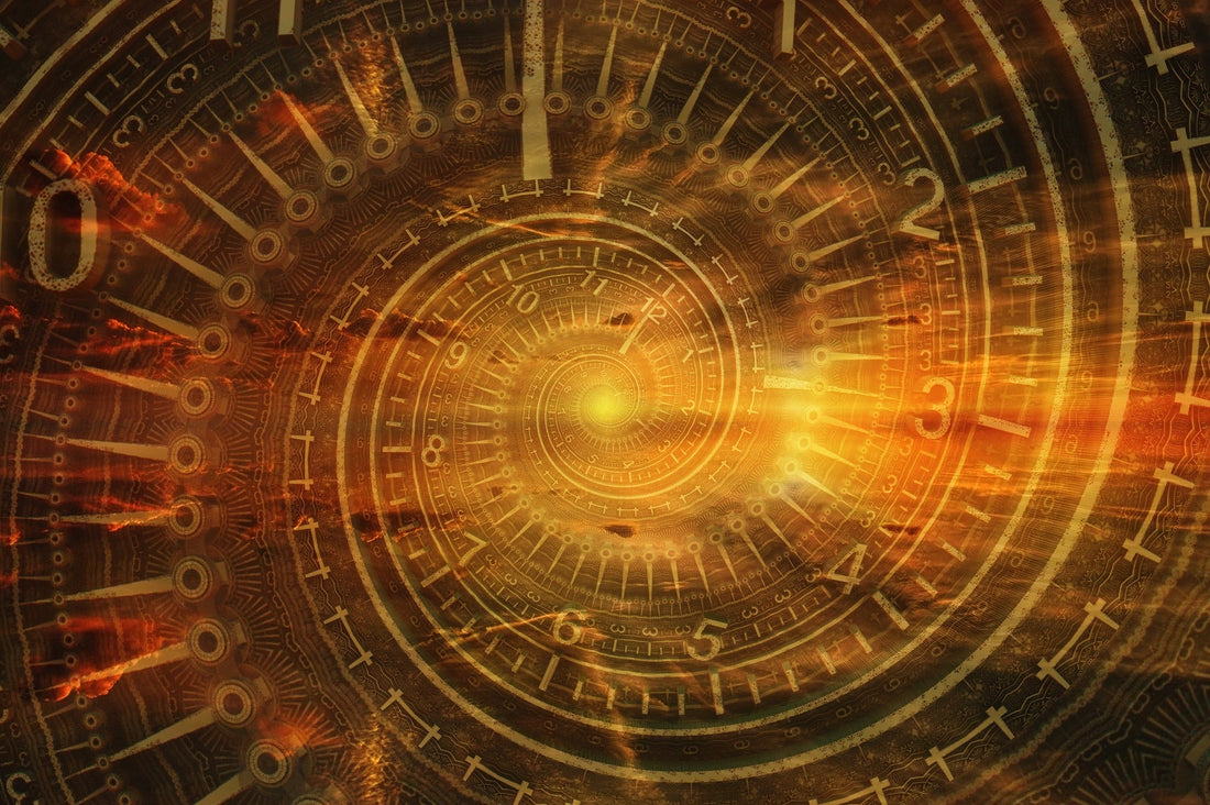 Clock dissolving into starlight