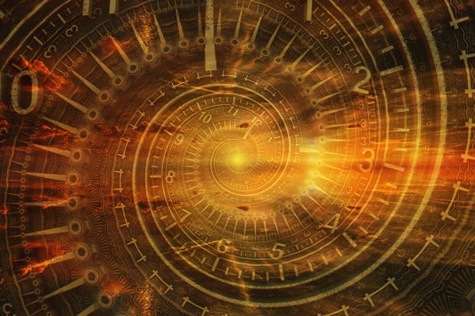 Clock dissolving into starlight
